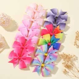 2pcs Girls Cute Printing Dot Bows Hair Accessories Hair Clips Handmade Bows Clips Hair Pin Kawaii Child Accessories