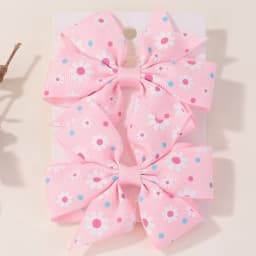 2pcs Girls Cute Printing Dot Bows Hair Accessories Hair Clips Handmade Bows Clips Hair Pin Kawaii Child Accessories