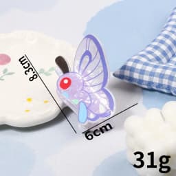 Pocket Monsters Butterfly Hair Claw Clips Cartoon Anime Design for Women & Girls Valentine Gift