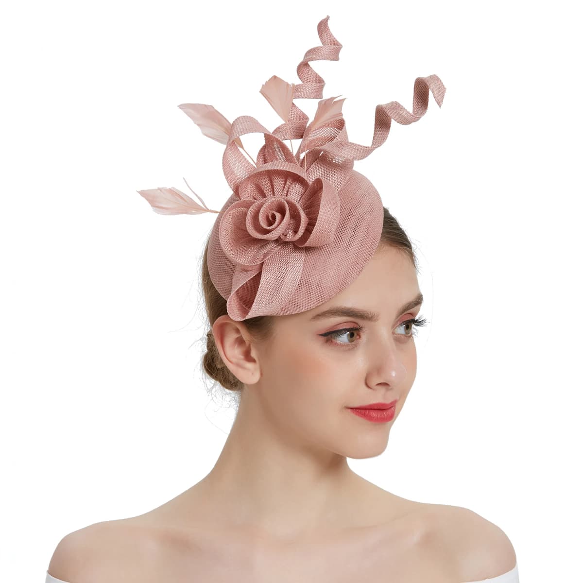 2026 Women Fascinator Hat Folding Accessories Headband Bridal Hair Clip Accessories Kentucky Derby Cocktail Party Festival Hat