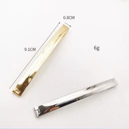 10pcs/lot 7cm 9cm Korean shrapnel clip gold/rhodium hair accessories DIY material wholesale