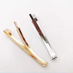 10pcs/lot 7cm 9cm Korean shrapnel clip gold/rhodium hair accessories DIY material wholesale