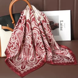 70*70cm Silk Square Scarf Women Soft Flower Print Hairband Foulard Neckerchief Hijab Tie Bag Ribbon Headband Fashion Bandana
