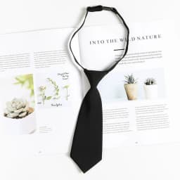 Boys Tie, Toddler Black/Red Tie, Pre-tie Clip on Ties for Boys