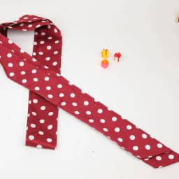2025 New Spring Polka Dot Long Scarf Preppy Chic Polyester Red Butterfly Narrow Ribbon Bowknot Bag Accessories 180cm Cravat Gift