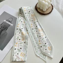 New Long Bag Scarf Women Hair Band Lady Accessories Print Skinny Scarves Headband Satin Ribbon Neck Tie Decorative Bag Scarves