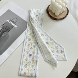 New Long Bag Scarf Women Hair Band Lady Accessories Print Skinny Scarves Headband Satin Ribbon Neck Tie Decorative Bag Scarves