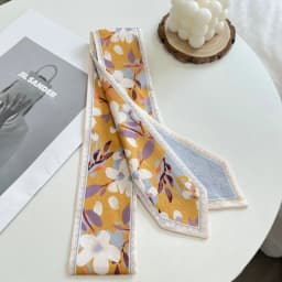 New Long Bag Scarf Women Hair Band Lady Accessories Print Skinny Scarves Headband Satin Ribbon Neck Tie Decorative Bag Scarves