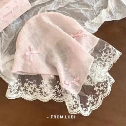 2025 Lace Headband Scarf for Women French Style Triangle Bandana with Integrated Headwrap Pastoral Chic Hair Accessory