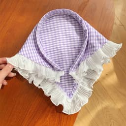 2025 Lace Headband Scarf for Women French Style Triangle Bandana with Integrated Headwrap Pastoral Chic Hair Accessory