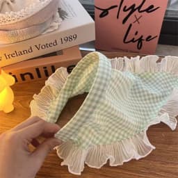 2025 Lace Headband Scarf for Women French Style Triangle Bandana with Integrated Headwrap Pastoral Chic Hair Accessory