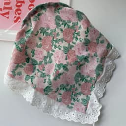 2025 Lace Headband Scarf for Women French Style Triangle Bandana with Integrated Headwrap Pastoral Chic Hair Accessory