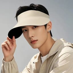 Men's Visor Hat with Oversized Head For Summer Outdoor Sports Travel Beach New Sunshade Breathable Folding Sun Hat
