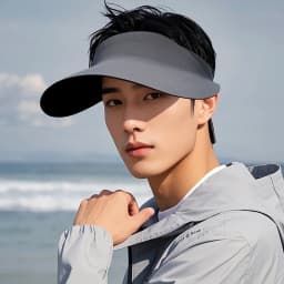 Men's Visor Hat with Oversized Head For Summer Outdoor Sports Travel Beach New Sunshade Breathable Folding Sun Hat
