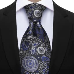 Luxury 7CM Floral Paisley Necktie Green Blue Ties For Man Groom Groomsman Jacquard Woven Ascot Formal Business Party Accessories