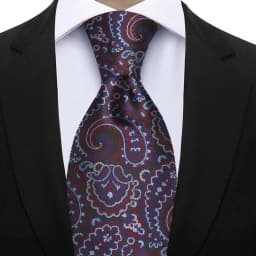Luxury 7CM Floral Paisley Necktie Green Blue Ties For Man Groom Groomsman Jacquard Woven Ascot Formal Business Party Accessories