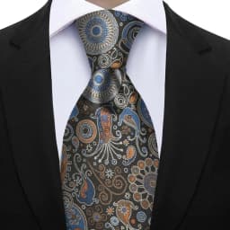 Luxury 7CM Floral Paisley Necktie Green Blue Ties For Man Groom Groomsman Jacquard Woven Ascot Formal Business Party Accessories