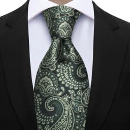 Luxury 7CM Floral Paisley Necktie Green Blue Ties For Man Groom Groomsman Jacquard Woven Ascot Formal Business Party Accessories