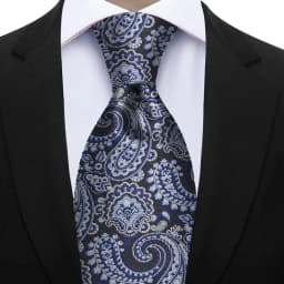 Luxury 7CM Floral Paisley Necktie Green Blue Ties For Man Groom Groomsman Jacquard Woven Ascot Formal Business Party Accessories