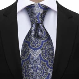 Luxury 7CM Floral Paisley Necktie Green Blue Ties For Man Groom Groomsman Jacquard Woven Ascot Formal Business Party Accessories