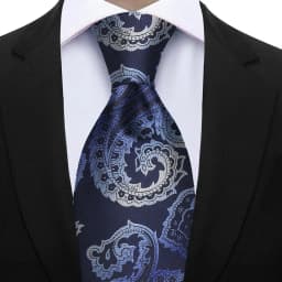 Luxury 7CM Floral Paisley Necktie Green Blue Ties For Man Groom Groomsman Jacquard Woven Ascot Formal Business Party Accessories