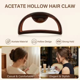 Women's Hair Claw Clips European And American Hair Accessories Hollow Hair Claw Clip Acetic Acid Grip Large Meatball Hair Claw