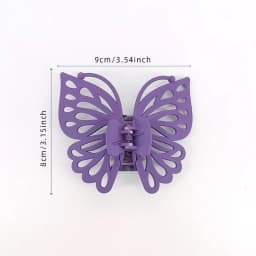 9cm Sweet Women Girl Young Fashion Gift Back Head Clip Hairpin Candy Color Single Layer Hollow Wing Antennae Butterfly Hair Claw