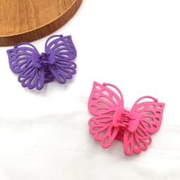 9cm Sweet Women Girl Young Fashion Gift Back Head Clip Hairpin Candy Color Single Layer Hollow Wing Antennae Butterfly Hair Claw