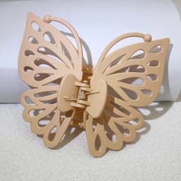 9cm Sweet Women Girl Young Fashion Gift Back Head Clip Hairpin Candy Color Single Layer Hollow Wing Antennae Butterfly Hair Claw