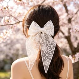 BABY BOWS 1Pcs Big Bowknot Yarn Hair Clip for Women Girls Elegant Polka Dot Hairgripes 6x11inch Ponytail Holder Headwear Clips