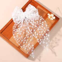BABY BOWS 1Pcs Big Bowknot Yarn Hair Clip for Women Girls Elegant Polka Dot Hairgripes 6x11inch Ponytail Holder Headwear Clips