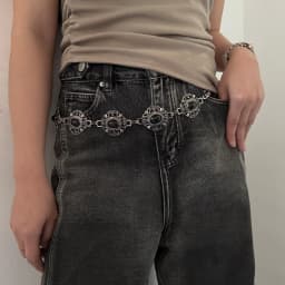 Women's Cosplay Waist Chain Belt Female Black Gems Stone Crystal Halloween Costume Gothic Accessories Punk Jeans Waistband