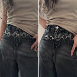 Women's Cosplay Waist Chain Belt Female Black Gems Stone Crystal Halloween Costume Gothic Accessories Punk Jeans Waistband