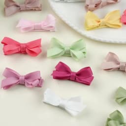 60Pcs Random Candy Color Hair Bows Hair Clip 2.36 Inch Ribbon Hairgripes Cute Baby Girls Headdress