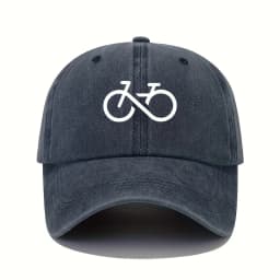 Bicycle printed baseball cap retro lightweight washable cap adjustable men's and women's sun protection hats