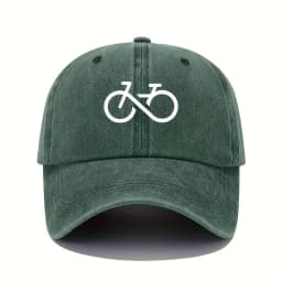 Bicycle printed baseball cap retro lightweight washable cap adjustable men's and women's sun protection hats
