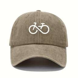 Bicycle printed baseball cap retro lightweight washable cap adjustable men's and women's sun protection hats
