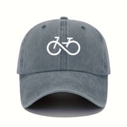 Bicycle printed baseball cap retro lightweight washable cap adjustable men's and women's sun protection hats