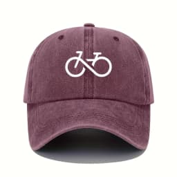 Bicycle printed baseball cap retro lightweight washable cap adjustable men's and women's sun protection hats