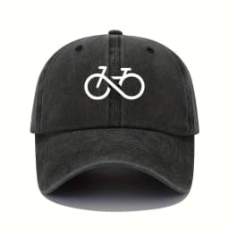 Bicycle printed baseball cap retro lightweight washable cap adjustable men's and women's sun protection hats