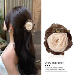 Elegant Rose Flower Hair Claw For Women Girls Sweet Hair Ornament Back Head Floral Hair Clip Hairpin Fashion Hair Accessories