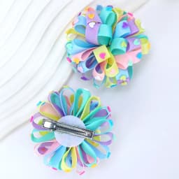 2Pcs Flower Hair Clips Sweet Hydrangea Heart Decoration Hairpin Cute Floral Barrette Girls Kid School Headdress Hair Accessoires