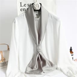 Fashion Solid Color Long Silk Scarf Women Tie Bag Headband Horse Printing Hairband Korean Style Neckerchief Ribbon Lady