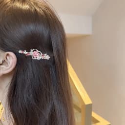 Korean Version Purple Crystal Love Hair Clip One-word Duckbill Clip Alloy Side Clip Sweet Hairpin Women's Hair Accessories