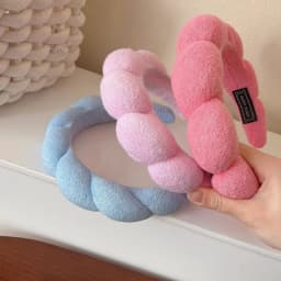 Simple Cloud Sponge Headband for Women Korean Style Candy Color Wide Brim Headband Fashion Girl Face Wash Headband Hair Accessor
