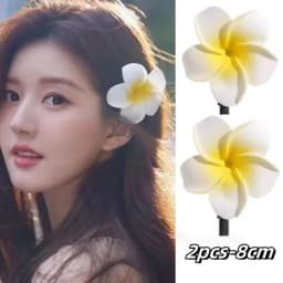 3pcs/10pcs Set Plumeria Hair Clip for Women Fashion Flower Duckbill Clip Cute Girls Side Clip Hair Accessories