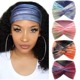 Turban Headbands for Women Wide Vintage Head Wraps Knotted Cute Hair Bands Accessories