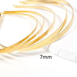 20Pcs 1.2mm 3mm 5mm 7mm 10mm Metal Hairband Wholesale Gold Silver Black Headband for Girls Hair Crafts Hair Hoop Headwear