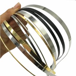 20Pcs 1.2mm 3mm 5mm 7mm 10mm Metal Hairband Wholesale Gold Silver Black Headband for Girls Hair Crafts Hair Hoop Headwear
