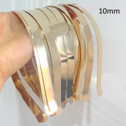 20Pcs 1.2mm 3mm 5mm 7mm 10mm Metal Hairband Wholesale Gold Silver Black Headband for Girls Hair Crafts Hair Hoop Headwear